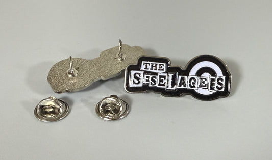 【ピンズ】Oi!COME LIVINGロゴ・モノクロ