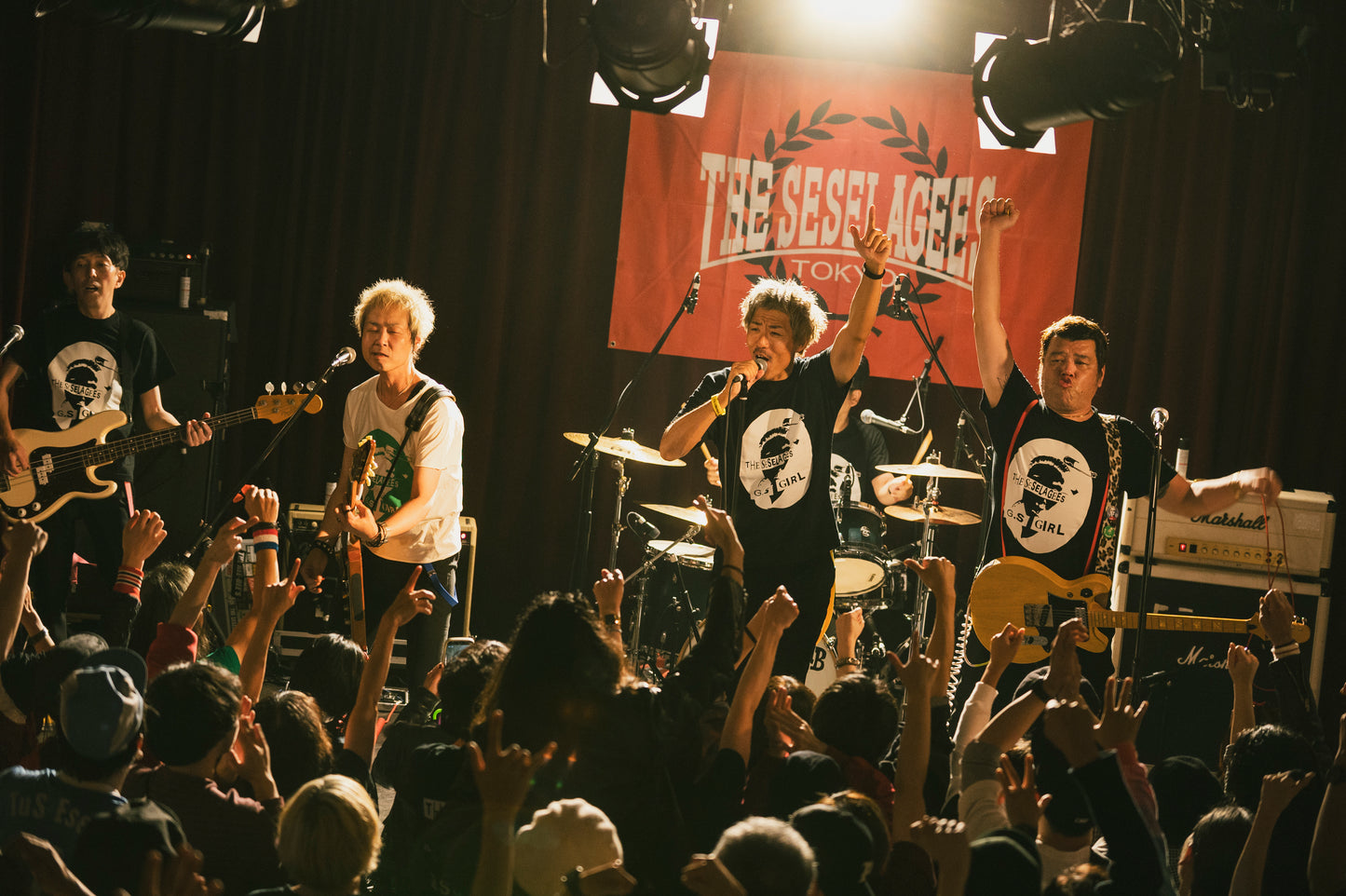 【Tシャツ】G.S GIRL Tシャツ ボディ黒 (5.6オンスTシャツ)