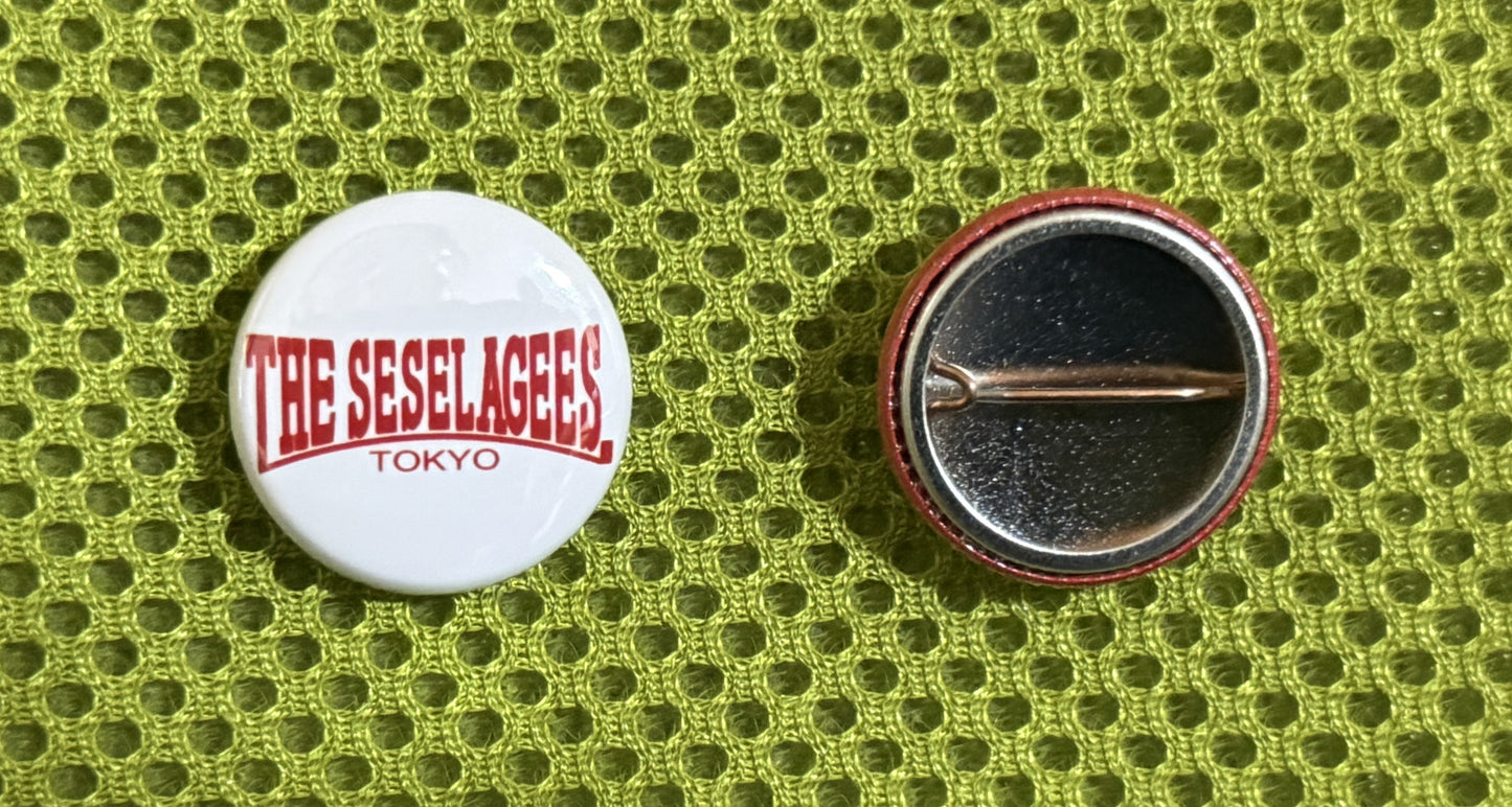 発掘アイテム【缶バッジ】ミニ2個セットTHE SESELAGEESロゴ＆OiｰNARISAN RECORDロゴ