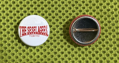 発掘アイテム【缶バッジ】ミニ2個セットTHE SESELAGEESロゴ＆OiｰNARISAN RECORDロゴ