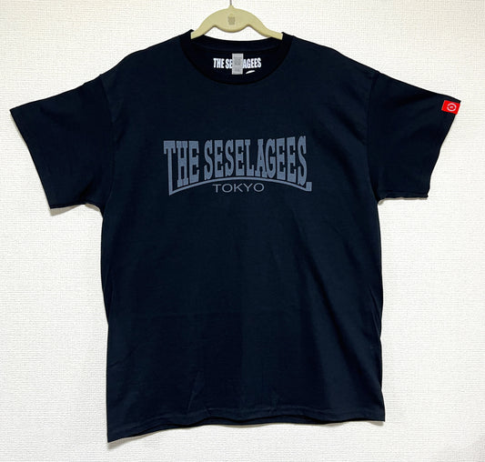 【Tシャツ】復刻版 THE SESELAGEESロゴ・黒　Mサイズのみ