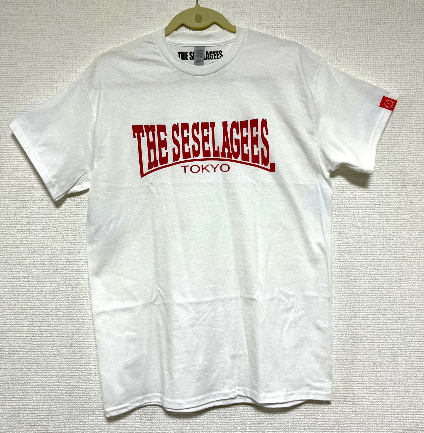 【Tシャツ】復刻版 THE SESELAGEESロゴ・白　Mサイズのみ