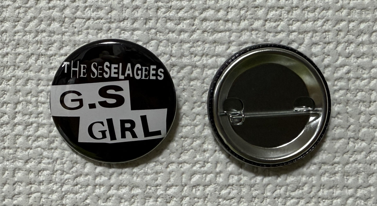 NEWアイテム【缶バッジ】G.S GIRL・黒 　※8/8～発送