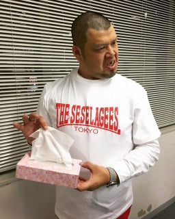 【Tシャツ】復刻版 THE SESELAGEESロゴ・白　Mサイズのみ